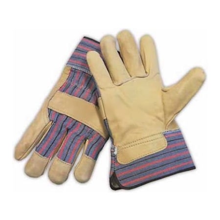 Pip PIP Top Grain Cowhide Leather Palm Gloves, Regular Grade, Safety Cuff, S 87-1563/S